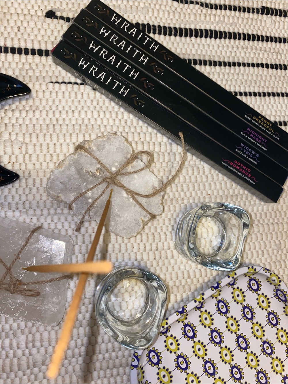 🌙 Crystal Incense & Candle Holder with Trinket Tray Bundle - Picture 4 of 9
